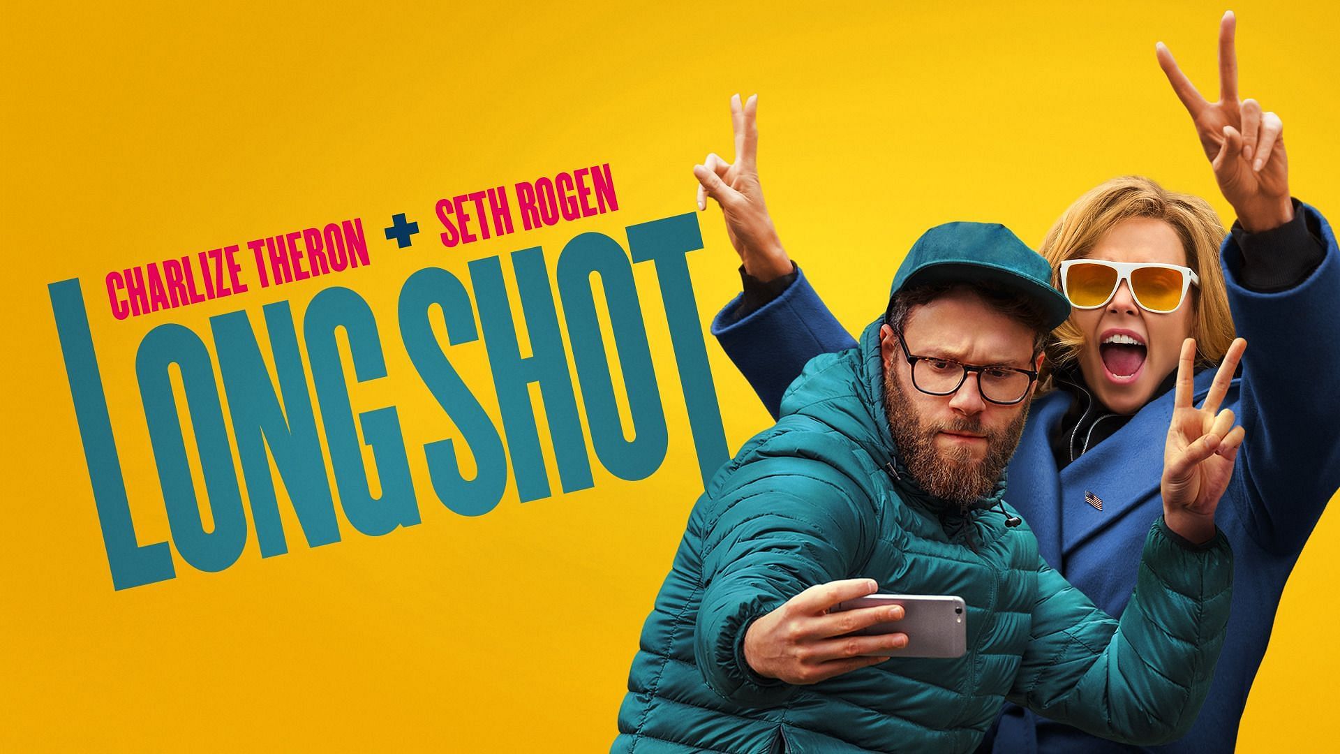 Theron and Rogen make an unlikely duo (Image via Amazon UK)
